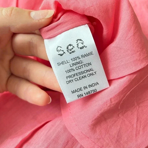 NWT SEA New York Hattie Ramie Cotton Ruffle Tiered Tunic Dress in Berry Size 10 - Picture 6 of 6